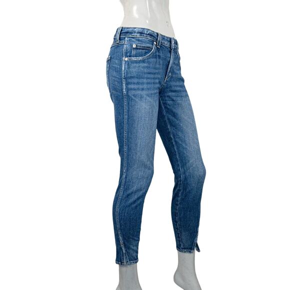 AMO Denim Twist Mariner Cropped skinny Jeans blue wash size 27 - Picture 3 of 10
